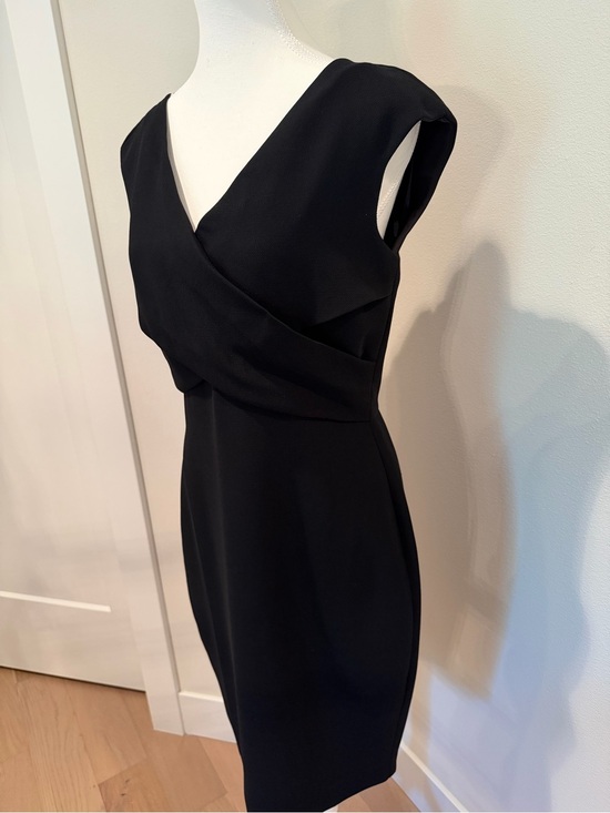 Eliza J Dresses & Skirts - Eliza J Black Wrap-Front Midi Dress